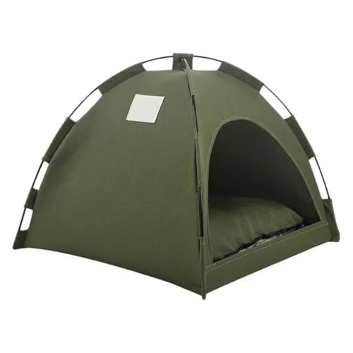 ���O���\�Ȗ��y�b�g�e���g�x�b�h�܂肽���݃|�[�^�u���N�����V�F���n�E�X��p�\�t�@���ƔL�����g�p�p(Army green,35x35x30cm)