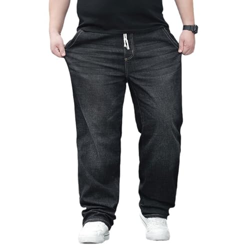 Plus Size Baggy Jeans for Men Elastic Waist Pull On Denim Pa...