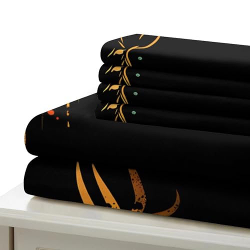 Housse de couette fléchettes 260x220 cm en microfibre avec taies d'oreiller