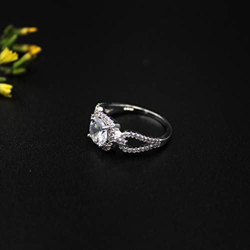 Weite Anel feminino geométrico, diamante quadrado, cravejado com zircônia, presente perfeito para ca