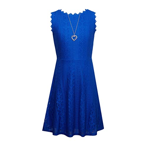 Amy Byer Girls' Sleeveless Fit and Flare Lace Dress3