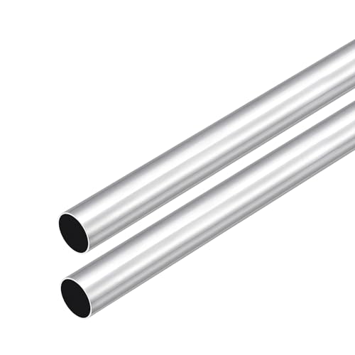 DMiotech 2 Paquetes (16 mm de Diámetro Exterior x 15 mm de Diámetro Interior) Tubo Redondo de Aluminio 6063 de 300 mm de Longitud para Construcción de Estructuras