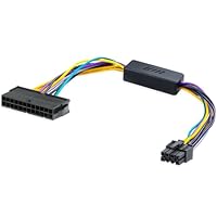 ELFJMZP ATX 24-Pin auf ATX 8-Pin Netzteil Adapterkabel für DELL Optiplex 3020/7020/9020 & Precision T1700 Kompatibel mit DELL Motherboards H61 H81 Q77 Q87 B75 A75 Q75 Q65 13in/33cm