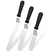 Kuchenmesser & Tortenmesser 3-Teiliges Edelstahl Winkelpalette Set ,Küchenhelfer aus Hochwertigem Edelstahl,in 4.5/6.5/8.5 Inch Rostfreie Glasurmesser Profi Küchenmesser