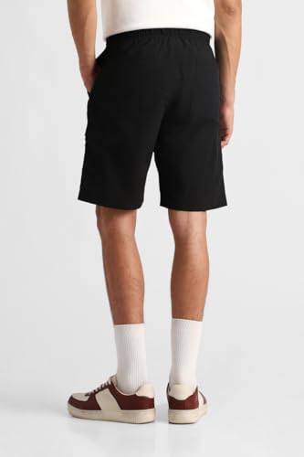 Image of SNITCH Men Casual Shorts | Regular Fit Mid Rise Solid Design | Lightweight 100% Nylon with Smooth Texture & Utility Pockets for Summer & Casual Wear