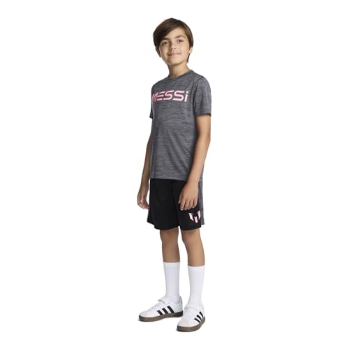 Image of Messi Boys' Lifestyle Short Sleeve 2-piece Set, Slim-fit Jersey Set With Top & Shorts