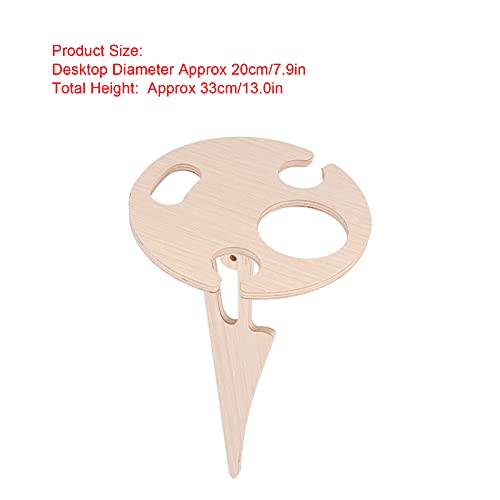 NDNCZDHC Mesa dobrável de madeira para ambientes externos, mesa portátil para vinho, lanche, praia,