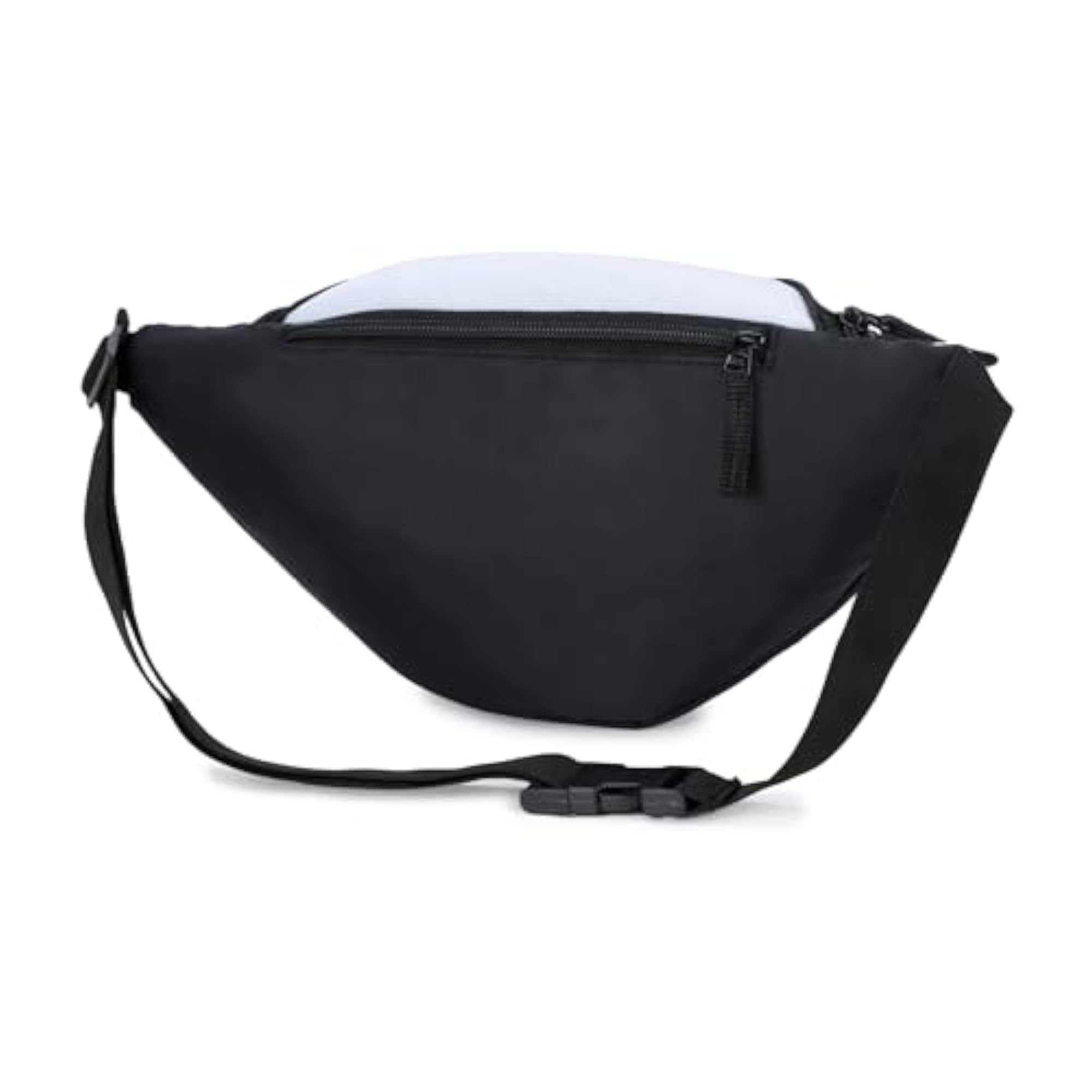 Stylish Polyester White Black Waist Bag