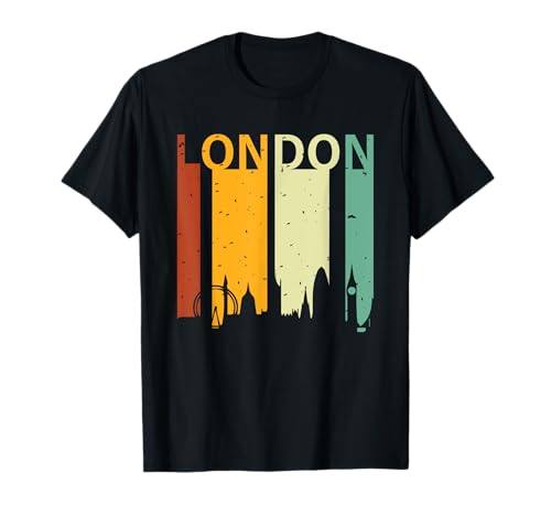 Retro Sunset Stripes London England UK Vintage London T-Shirt