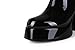 OAOKUSI Women's Black Gogo Boots Knee High Platform Chunky Heel Square Toe Patent Leather 70s Disco Costume Boots for Party Halloween Cosplay(US8)