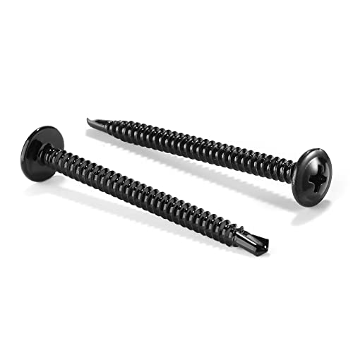 #10 x 2 Sheet Metal Screws 100Pcs 410 Stainless Steel Truss Head Fast Self Tapping Screws Black Oxide by SG TZH by SG TZH - Used condition - US$11.86