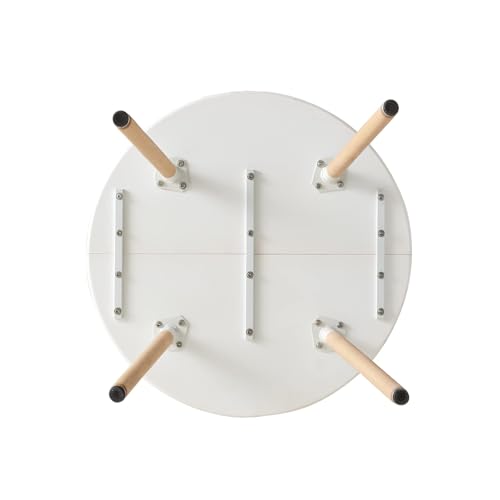 Miniatura 7 de Grandca Home Mesa De Comedor Y 4 Sillas De Comedor Juego De Comedor Moderno, Mesas Redondas Blancas Y Sillas De Cocina Con Patas De Madera De Haya, Negro