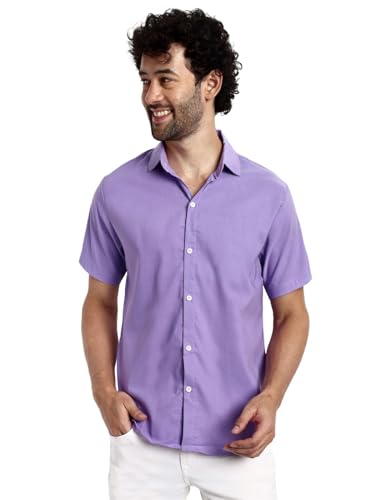 Image of GRECIILOOKS Men's Shirt - Summer Button Down Shirts || Half Sleeve Shirt for Man||Stylish Mens Casual Shirts||Formal and Comfort Rich Printed Shirt`s for Mens