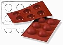 Marttellato WML2401 SF003 Flexible Non-Stick Mold, 60 Semi-Round 6 Removals, Silicone, Italy