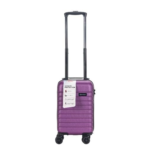 Standard Ryan Air ABS Under Seat 4 Wheel Cabin Hard Suitcase TSA Lock 40 X 20 X 25 CM (Purple)
