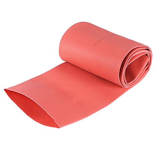 Gaine thermorétractable 60 mm rouge uxcell tube thermo rétractable large 2:1 1m