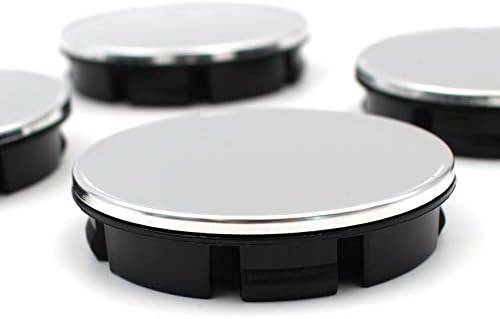 WeddHuis Lot De 4 Cache Moyeux Universels En ABS Argenté Diamètre Extérieur 60 Mm Diamètre 56 Mm Accessoire De Voiture