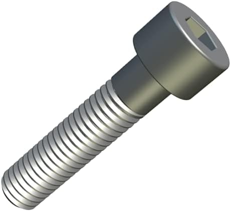 Cylinder Head Cap Screws M10 Strength Steel Class 8.8 (Pack of 5) Zinc Plated Hex Hexagon Allen Socket Bolts Thread Fasteners Cylindrical for Wood Furniture Outdoor Heavy Duty DIN912 (10mm x 60mm)