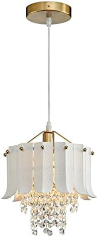NUSRAN Small Ceramic Chandelier, Gold Mini Crystal Chandelier, Suitable for Corridors, Bedrooms, Living Rooms, Entrances, Foyers，Pendant Lights Kitchen Island Light Fixtures Dining Room Light Fixture