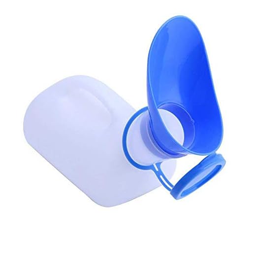 1l Potty urinal för bil, toliet urinal för män och kvinnor, Bedpans kissflaska, med lock och tratt, plastburk för gammal man
