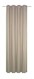 Wirth 4004567141738 Fertigschal mit Ösen, Bio Baumwolle, Taupe, 225 x 130 cm