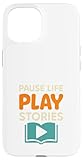 Installation facile Livres Audio Écoute Casque Audio Story Cadeau Coque pour iPhone 15