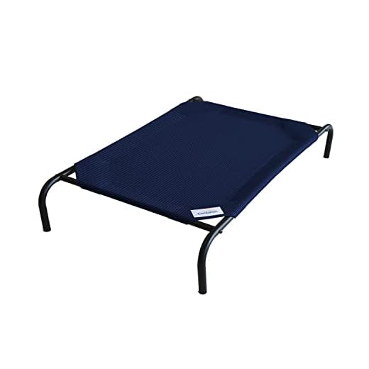 Coolaroo The Original Cooling Elevated Pet Bed, Navy Blue, Large