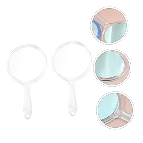 Espejo de Maquillaje Portátil de Mano Blanco con Luz LED miniatura 2