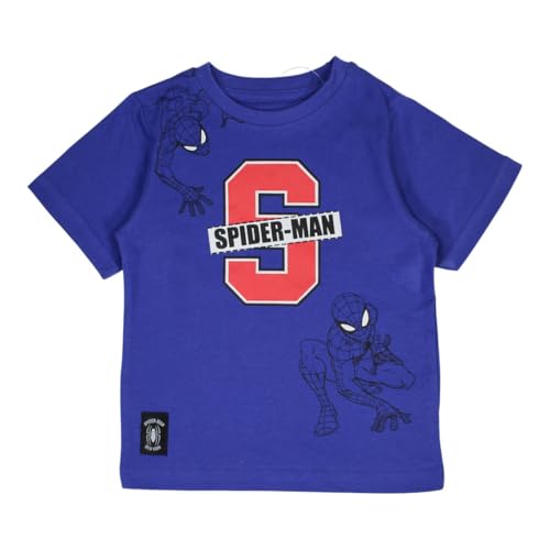 Spiderman, T Shirt, Garçon, Fille, (4 à 10 Ans), Polo, Débardeur, Chemise, Imprimé, Vêtements, Unisexe, Enfants, Sport, Respirant, Marvel, Modèle SP S 52021697 S1-8A, Violet