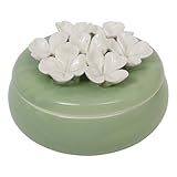 Boîte déco Fleur de rose D11cm en céramique