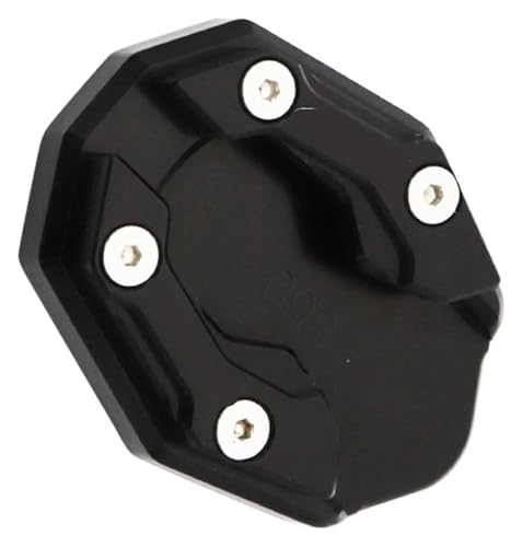 Für Yamaha NVX155 Für AEROX155 NVX 155 Für AEROX 155 Motorradzubehör CNC Aluminium Seitenständer Vergrößern Platte Kickstand Erweiterungszubehör Motorrad Vergrößerungspad(Black a)