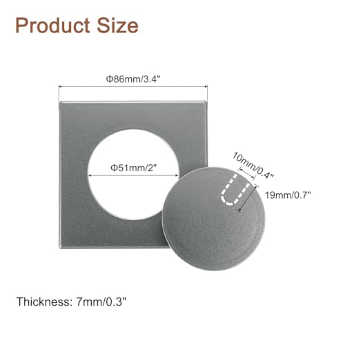 Cubiertas de tubería de 51 mm para cables de pared con tapón rectangular desmontable uxcell 3