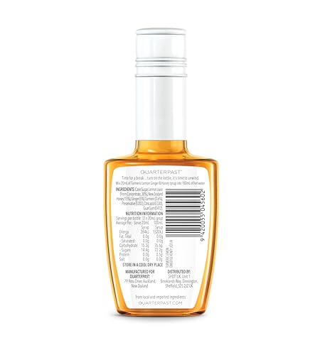 Quarterpast Turmeric, Lemon, Ginger and Honey Fruit Tea, 250 ml