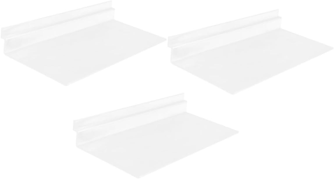3pcs Clear Slatwall Shoe Display Rack Transparent Shoe Shelf for Organized Storage Easy to Install Floating Shelves for Sneakers Home Retail Spaces