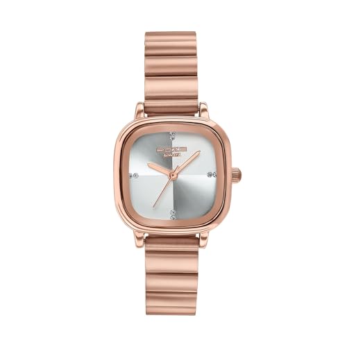Sonata Poze 9 with Quartz Analog White Dial IPG Strap Watch for Women - SP80189WM01W