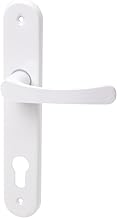 White Door Handle on Long Plate 235 x 38 mm | Handle Set with 72 mm Centre Distance – Reversible Left/Right Easy Assembly PZ
