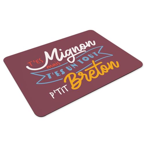 Set de table breton humoristique en caoutchouc, le cadeau idéal