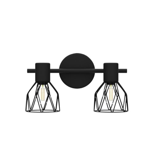 Kimjo LED Deckenstrahler Schwenkbar - Deckenlampe 2 Flammig Schwarz Deckenleuchte E14 - Lampe Strahler für Wohnzimmer, Küche und Schlafzimmer