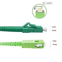 Elfcam - 10m LWL Glasfaser-Kabel LC/APC auf SC/APC, OS2 Singlemode Simplex 9/125μm, FTTH Glasfaser Patchkabel LSZH Weiß – Ansicht 6