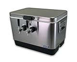 Coldbreak Jockey Box, 2 Taps, Stainless Pass Through, 54 Quart Cooler, 50' Coils, Stainless Steel Shanks, Includes Stainless Faucets