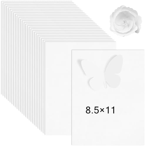 30 Sheets White Cardstock 8.5 x 11 Inches 65lb Cover Card Stock 180GSM Heavyweight Paper Thick Paper for DIY Cards, Scrapbooking, Crafts, Business Cards, Invitations,Bookmarks, Office Supplies