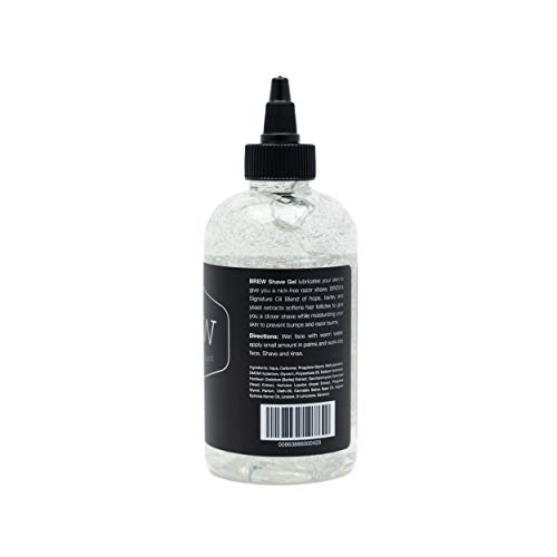 Brew Grooming - Beard Shaving Gel. Signature Hops, Barley, and Yeast Oil Blend. Made in U.S. (8oz) - Thumbnail 2