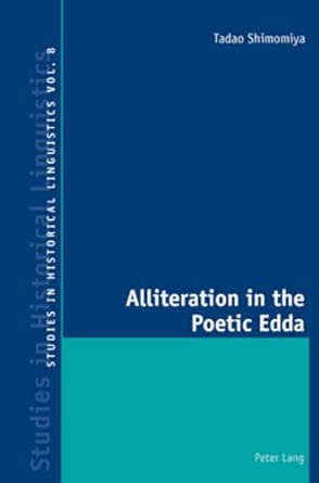 Alliteration in the Poetic Edda: 8 New Edition book cover
