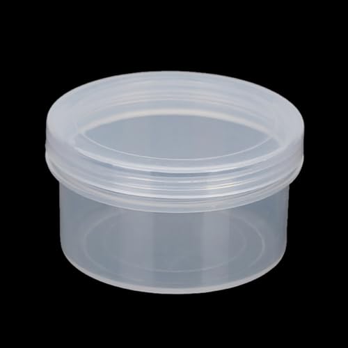 Image of 12 Pack 1.01 oz Round Plastic Containers (1.97 x H1.1 inch), Round Transparent Plastic Bead Jar with Lids for Beads, Coins, Safety Pins and Other Craft Jewelry