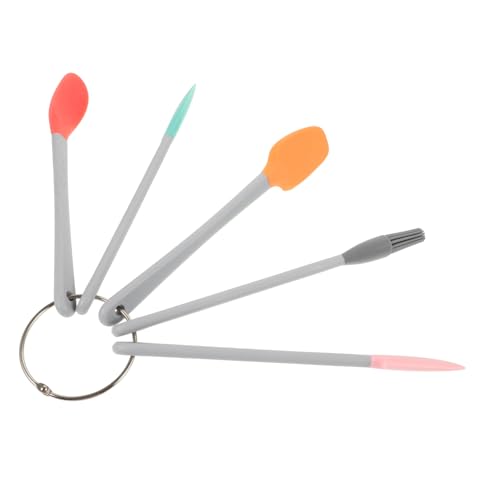 CHILDWEET 5 Piezas espátula de silicona bandeau contenedor obleas automáticos espátula para galletas tinte raspador de silicona espátula de mantequilla el plastico