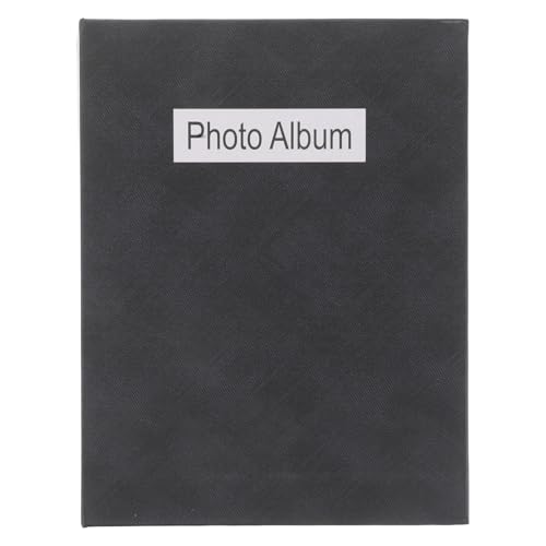 TOYANDONA Álbum de Recortes Negro de 100 Ranuras con Fundas Transparentes para Fotos y Postales, Álbum Plegable Vertical para Scrapbooking, Almacenamiento de Recuerdos y Colecciones