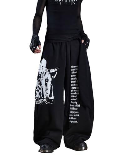 Pantalon à jambe courbée Y2K idéal pour vos sorties streetwear et sessions hip-hop