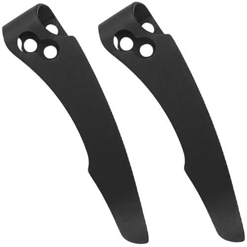 BEAHING Clip de Bolsillo de 2 Piezas, Clip de Cuchillo Mate Negro Plegable, Profundidades livianas multipropósito transportan Bolsillo para Teclas, linternas, Cuchillos del ejército, Llave
