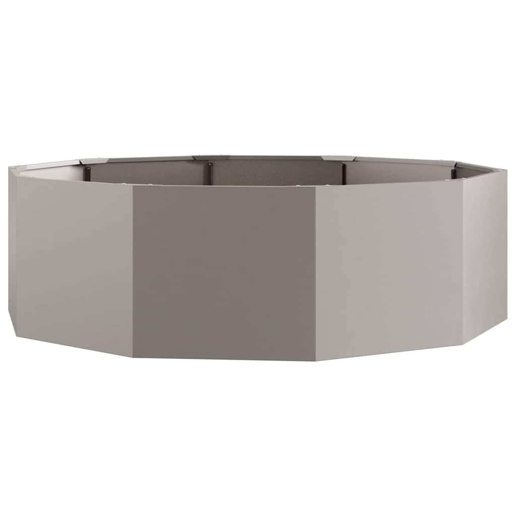 Fioriera rotonda in acciaio, 120 x 120 x 35 cm, per esterni, resistente e facile da pulire, per terrazza o balcone