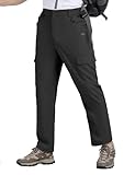 MoFiz Men's Elastic Waist Hiking Pants Lightweight...